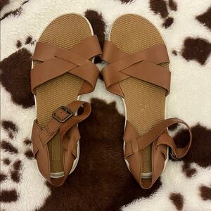 Sperry Brown Leather Sandals